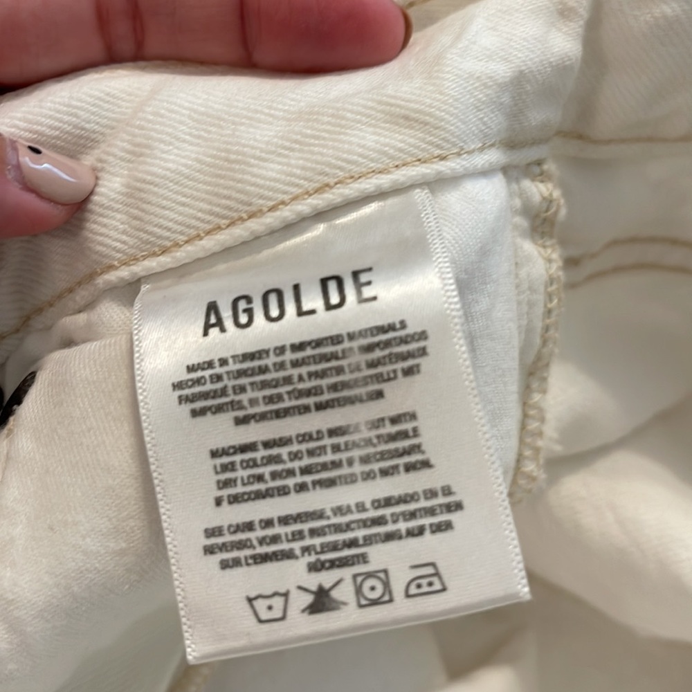 Agolde Riley White Jean - Picture 9 of 9
